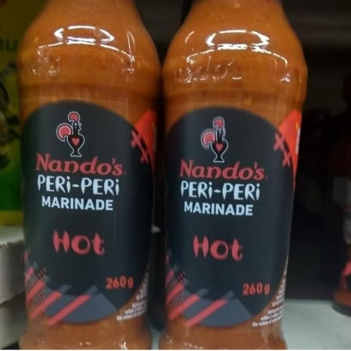 

Terlaris Nandos peri peri hot marinade 260gr sauce SALE