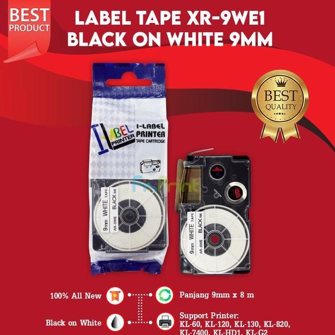 

Label Tape Xr-12We1 Xr-12 Black On White 12Mm Printer Casio Kl60 Kl120 New Stok