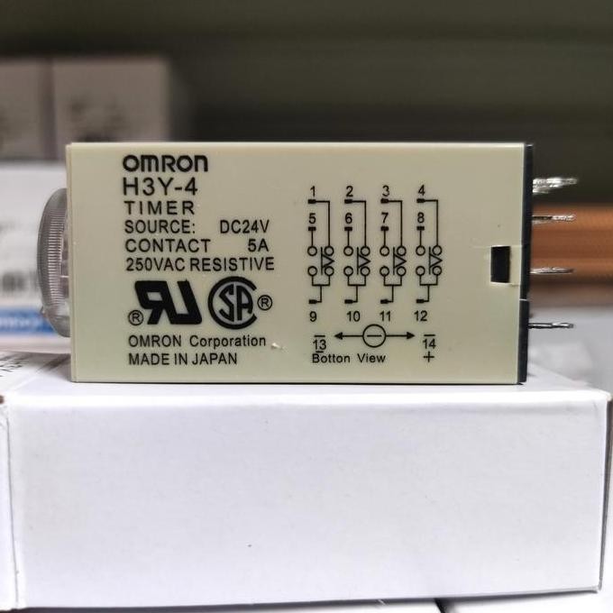 Timer Omron H3Y-4 24Vdc 5S / H3Y-4 24V Dc 5 Detik