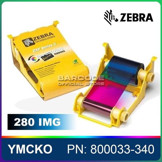 

Zebra Ix Series True Colours Rbn Ymcko Zxp3 280Img ( Pn : 800033-340 ) New Stok