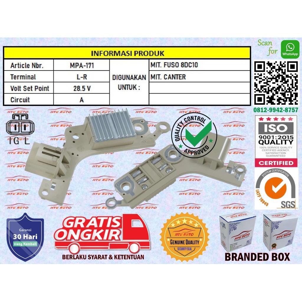 IC ALTERNATOR MITSUBISHI FUSO 8DC10 CANTER