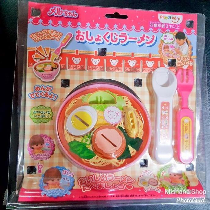 Mainan Piring Makan Boneka Mell Chan Ramen Set Baby Alive Doll