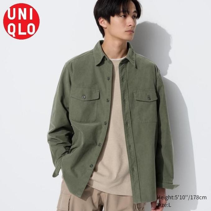Overshirt Jaket Kemeja Luaran Jersey Uniqlo Original Asli (Best Quality)