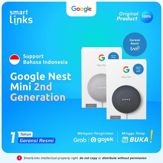 TERBARU - Google Nest Mini 2 / 2nd Generation - Garansi Resmi TAM