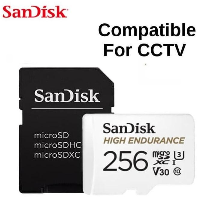 TERBARU - SANDISK MICROSD 256GB/ MICRO SD 256 GB HIGH ENDURANCE VIDEO MONITORING