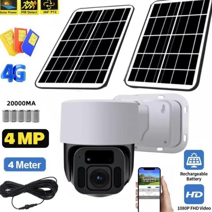 Tersedia CCTV 4G GSM Solar Cell Kamera CCTV Solar Panel Surya Outdoor
