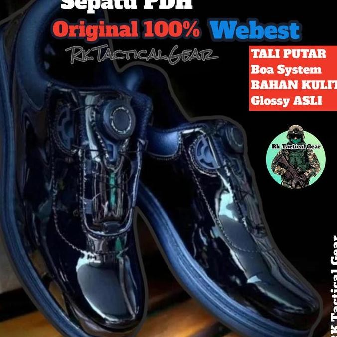 Tersedia ORIGINAL SEPATU PDH TALIPUTAR WEBEST TNI POLRI KULIT KILAP ASLI