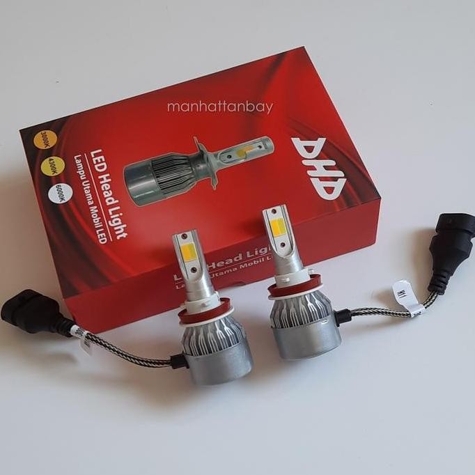 // Sepasang (2Pcs) Lampu Led 3 Warna Dhd Soket H11 