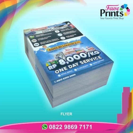 

TERMURAH - CETAK FLYER A5, FULL COLOR, 2 MUKA, AP 120 GR, 2500 LBR