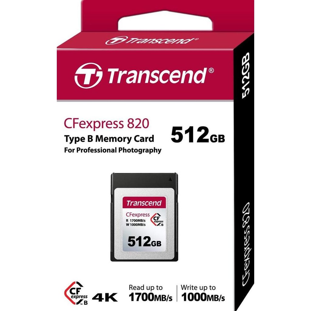 TERLARIS - SD Card Transcend CFexpress 820 Type B - TS512GCFE820, TS256GCFE820