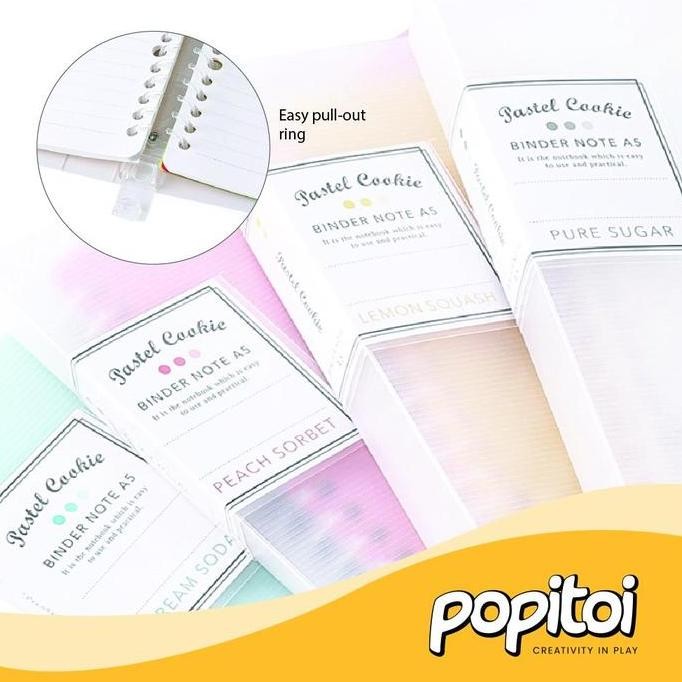 

TERBARU - Kokuyo Pastel Cookie Loose Leaf Binder A4 A5 B5 with Index Tabs note book buku catatan