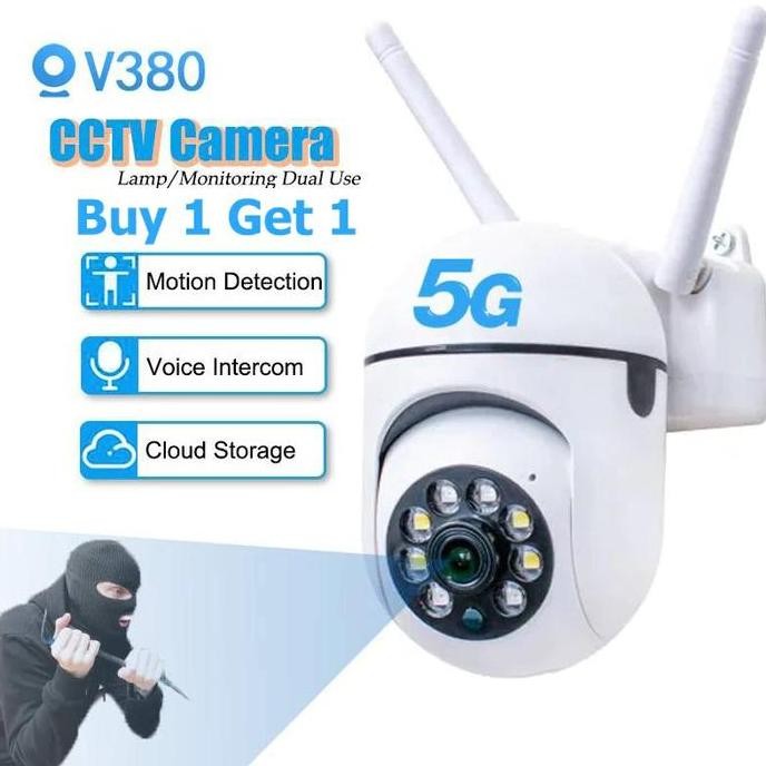 Tersedia CCTV IP Camera WIFI cctv V380 Pro jarak jauh cctv mini sambung ke hp cctv satu paket lengka