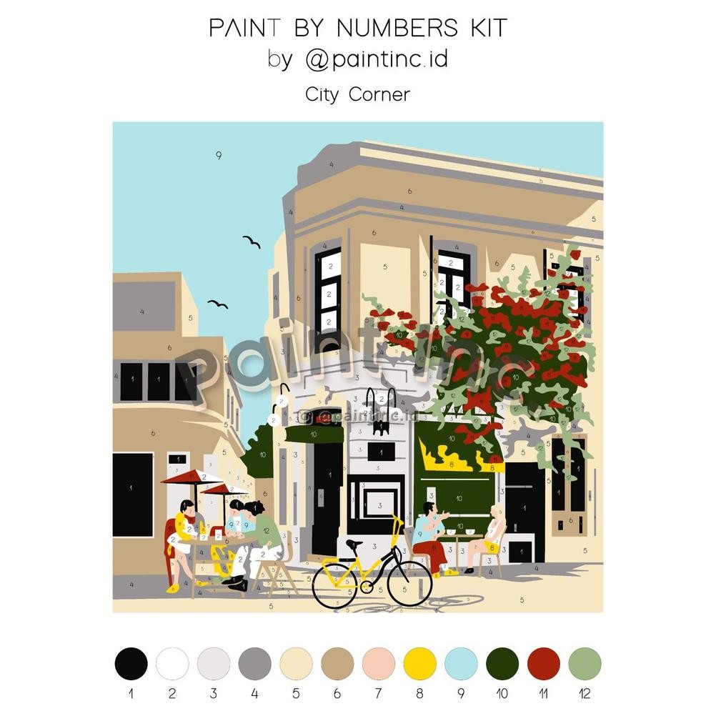 

Paint by Numbers Kit: City Corner | Paint Inc. ID | Paint by Number | Painting Kit AST