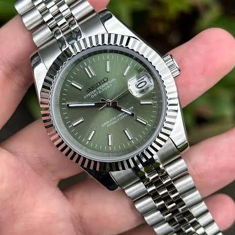 Sale Jam Seiko Datejust Olive Green Perpetual Nh35