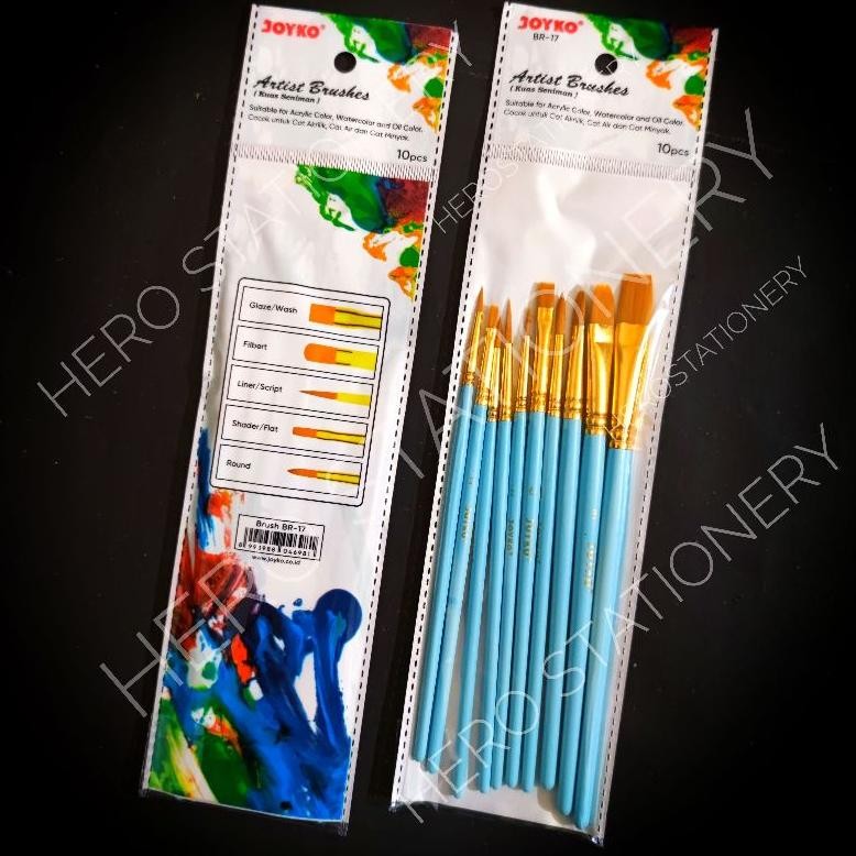 

Kuas seniman lukis artist brush set joyko BR-17 AST