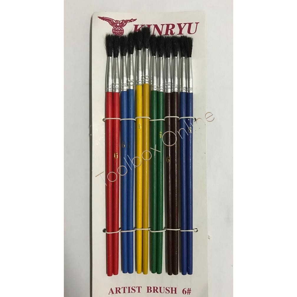 

1 lusin (12 pcs) Kuas Lukis SUPRA no. 6 AST