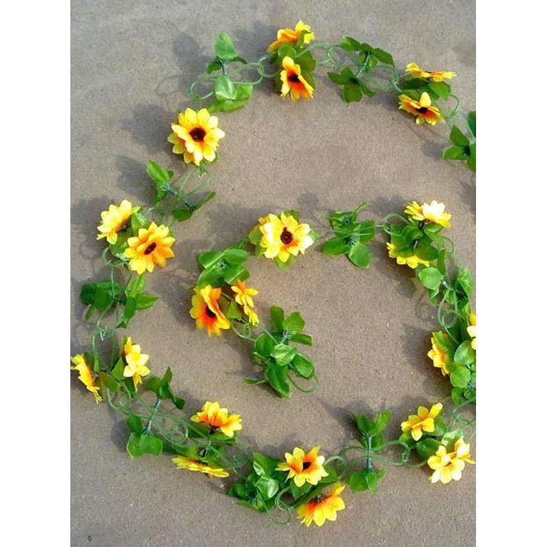 (Allthebest) DAUN RAMBAT MATAHARI/DAUN BUNGA PLASTIK RAMBAT MATAHARI