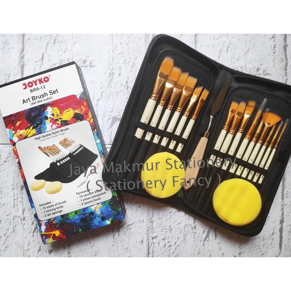 

Set Kuas Seni Lukis / Set Alat Lukis Joyko BRS-12 AST