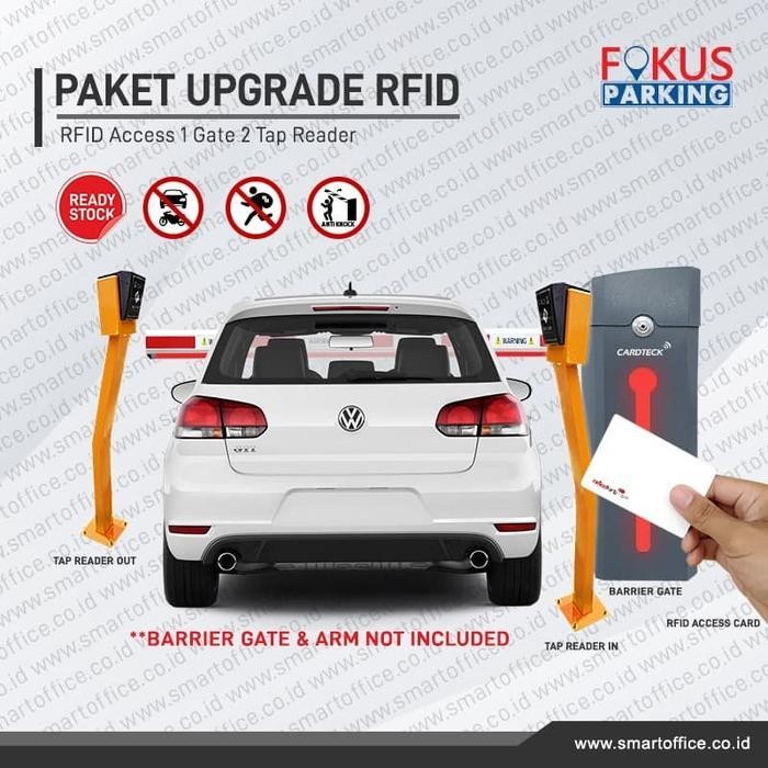 Paket Cardteck Rfid Access Barrier Gate 2 Reader Tap Card + Software Original Dan Terpercaya