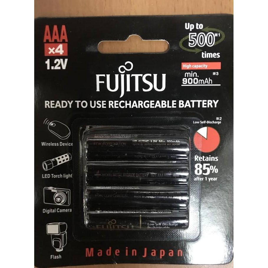 Baterai Cas Fujitsu 950mah AAA Batre Charger A3 Fujitsu 950Mah Isi 4