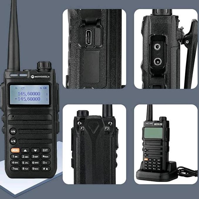 HT DUAL BAND UHF VHF JARAK JAUH 1-20KM MOTOROLA X9 TWO WAY RADIO WALKIE TALKIE 15 WATT  WALKY TALKY 