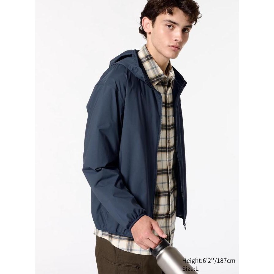 Jaket Pria Parka Saku Uniqlo Men Jacket 182571 Biru Dongker Tua Navy (Best Quality)