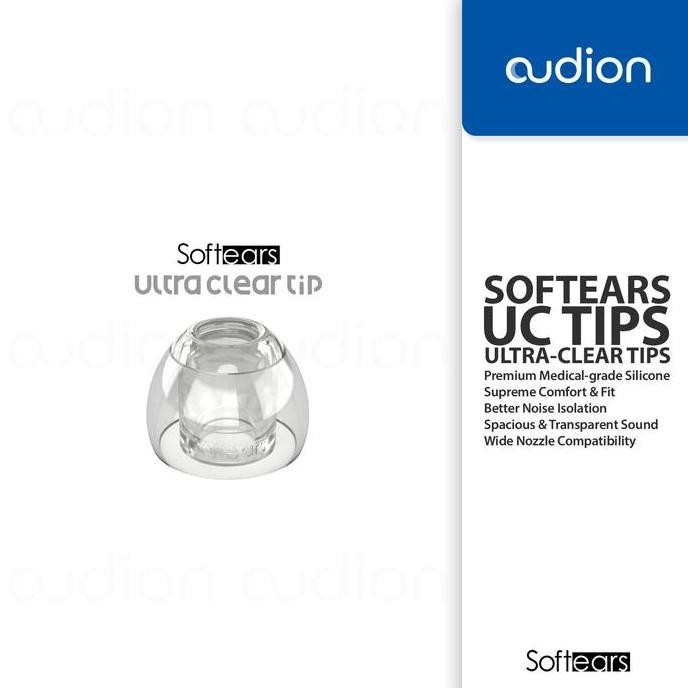 TERLARIS - SOFTEARS UC TIPS Ultra-Clear Premium Medical-grade Silicone Eartips