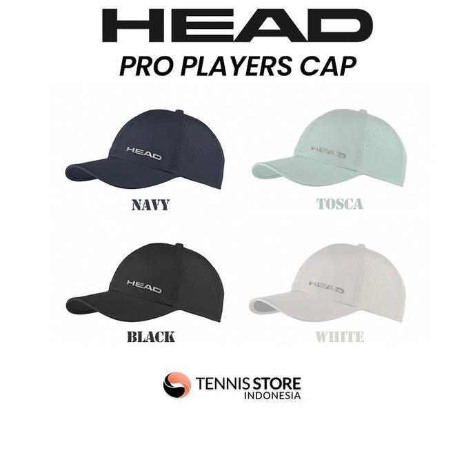 TERMURAH - Head Pro Player Tennis Cap Dri-fit / Topi Tenis Head