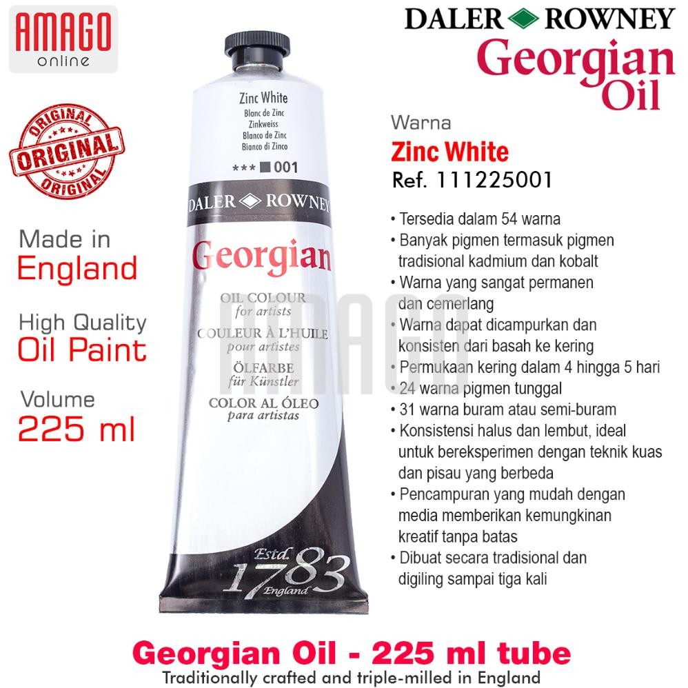 

Cat Minyak Lukis DALER-ROWNEY Georgian Oil Paint 225 ml - Zinc White - 111225001 AST