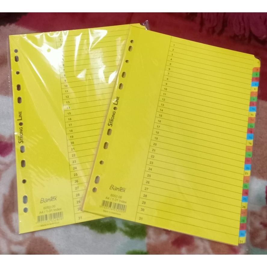 

bantex a4 1-31 pembatas buku/1pak AST