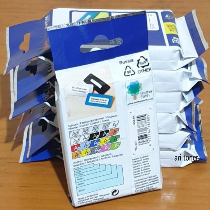 

Brother Label Tape Tze-S221 9Mm Black On White Original New Stok