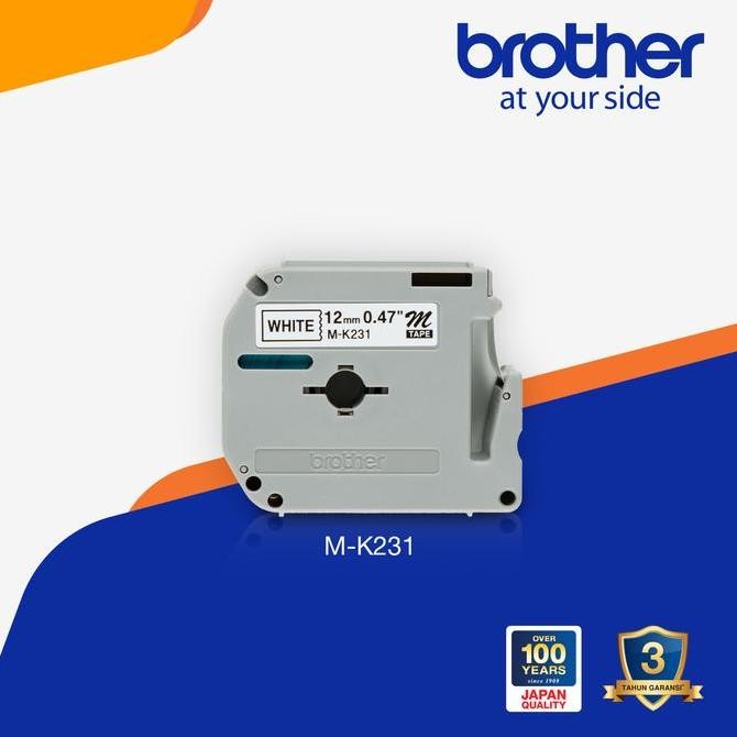 

Brother Label Tape Mk-231 12Mmx8M Black On White Mk231 M-K231 New Stok