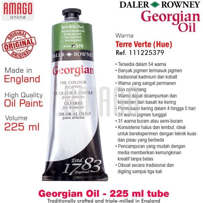 

DALER-ROWNEY Georgian Oil Paint 225 ml - Cat Minyak Lukis - Terre Verte Hue - 111225379 AST