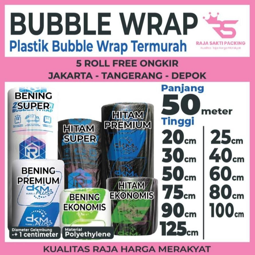 

Bubble Wrap DKM Plus Premium Quality Termurah Plastik Bubble Wrap Packing Online Shop Per Roll AST
