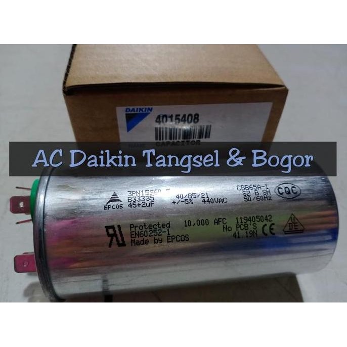 Promo Capacitor / Kapasitor Ac Daikin 2Pk Ftne60Mv14 45+2Uf Original