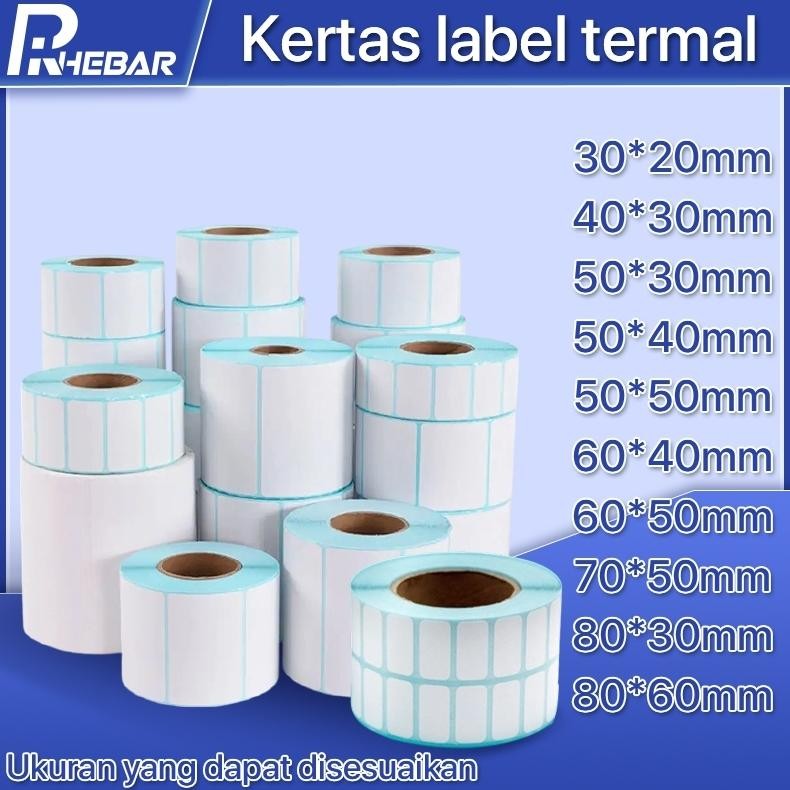 

Label Termal Perekat Ukuran 30x20/40x30/50x30/50x40/50x50/60x40/60x50/70x50/80x30/80x60mm Cetak Logo/Harga/Barcode/QR AST