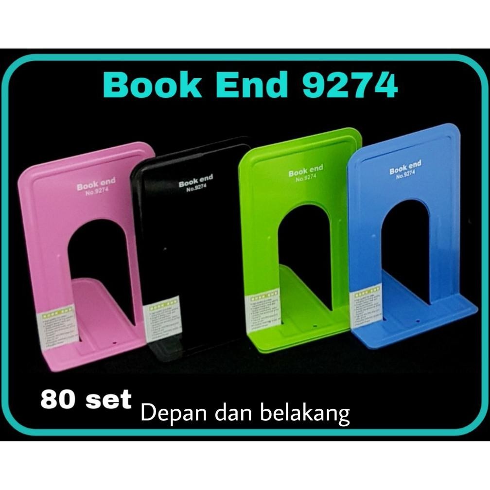 

SOS Book End MICROTOP BE-9274 (1 set/2 pcs) / Pembatas Buku Besi / Penyangga Buku/Sandaran Buku AST