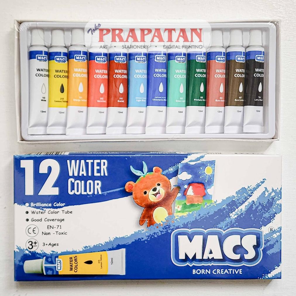 

Macs Watercolor Set 12x12ml | Cat Air Set AST