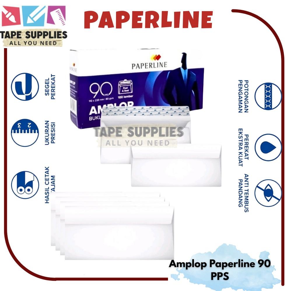 

Amplop Besar Putih 90 Paperline 1Pack (ISI 100 LEMBAR) AST