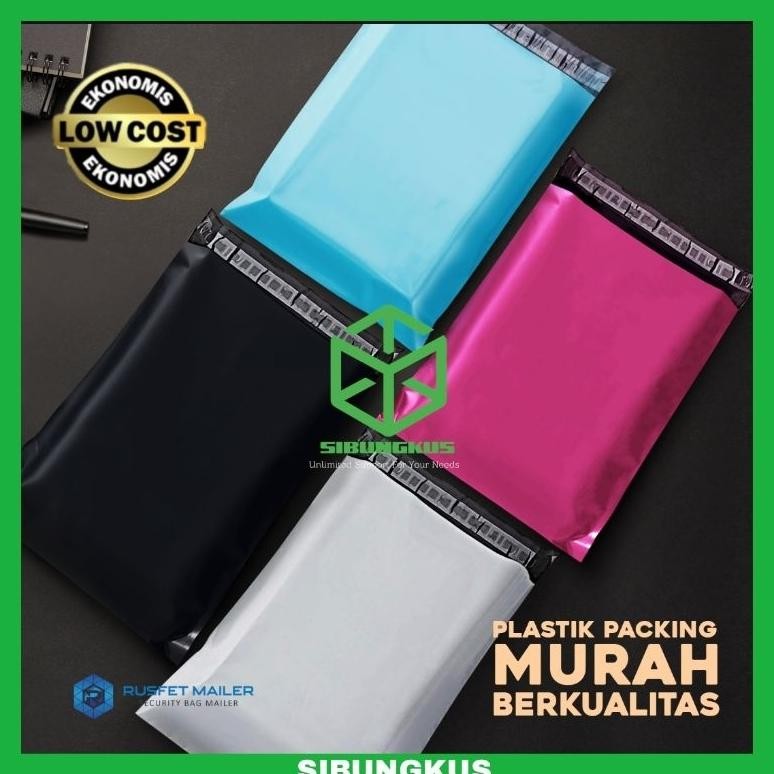 

POLYMAILER 20X30 TERMURAH BERKUALITAS KANTONG EKONOMIS POLYMER RUSFET PACKING OLSHOP HITAM PUTIH PINK BIRU ISI 100 TERMURAH AMPLOP PLASTIK PACKAGING WARNA WARNI ANTI SOBEK GLOSY AST