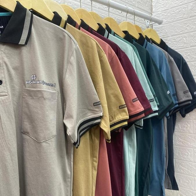 Kaos Pria Kerah Wangki Kantong Saku Big Size XXL, XXXL dan XXXXL