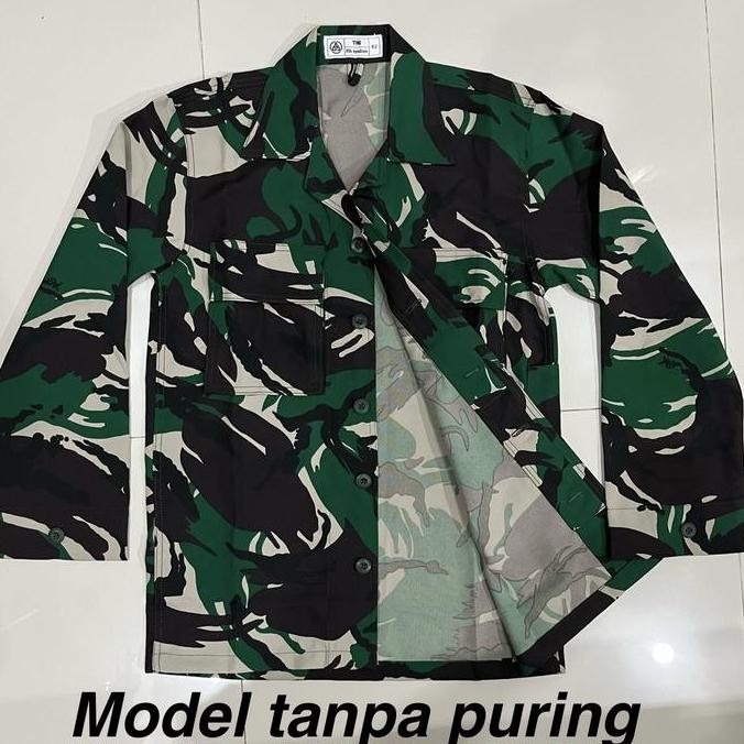Baju PDL velbed non puring anti air warna pembagian / PDL velbed / baju tentara / PDL TNI