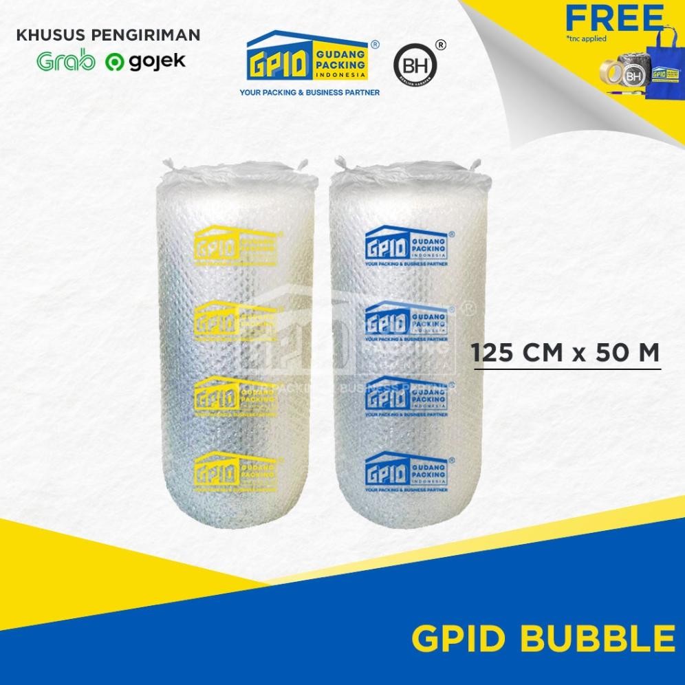 

(GOSEND/GRAB) GPID - Bubble Wrap Hitam/ Putih 125cm x 50 m AST