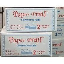

Paper Print Kertas Continous Form - Paper Print 9,5" x 11" 2 Ply / Kertas Rangkap 2 AST