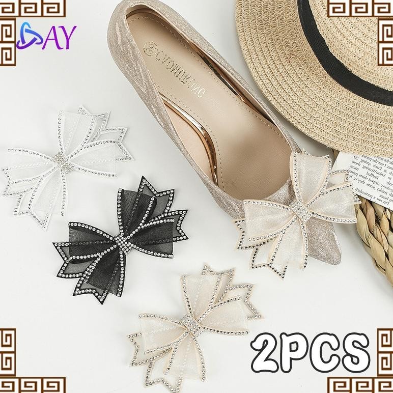 NEW 2PCS/SET  SHOE CLIP HIASAN SEPATU DIAMOND PITA IMPORT PITA DIAMOND SERBAGUNA PER AKSESORI HIASAN