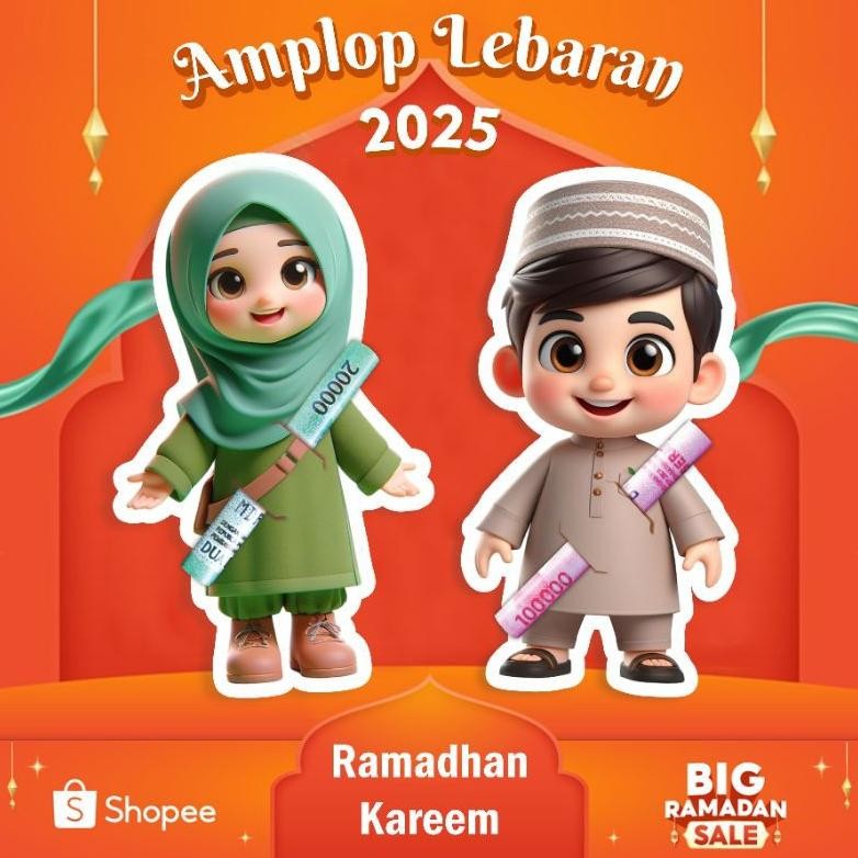 

10 Pack Amplop Lebaran Amplop Karakter Angpao Thr Amplop Surprise Lebaran 2025 AST