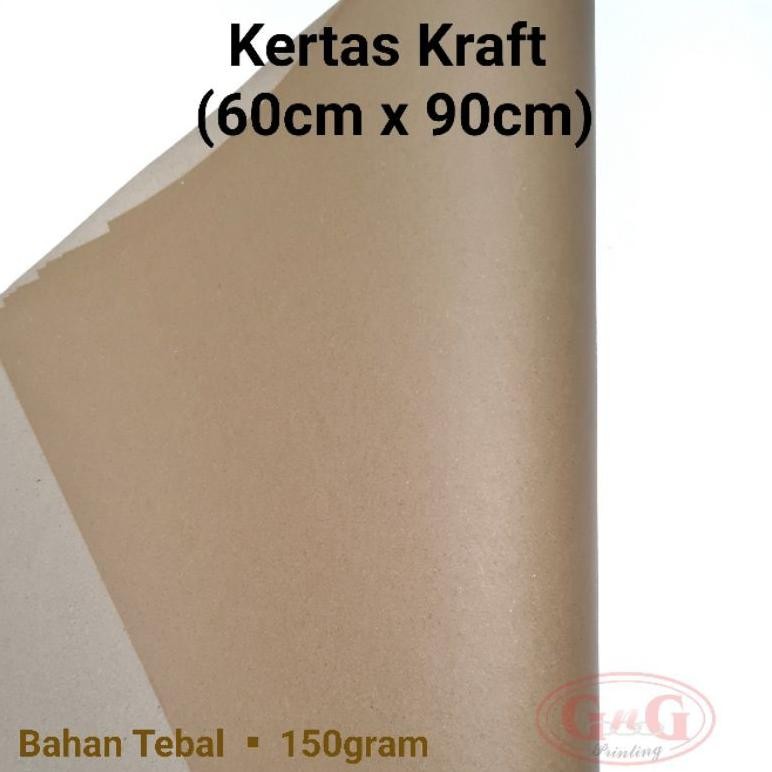 

10 Lbr - Kertas Kraft Coklat Samson Craft Packing, Lembaran, 60x90cm AST