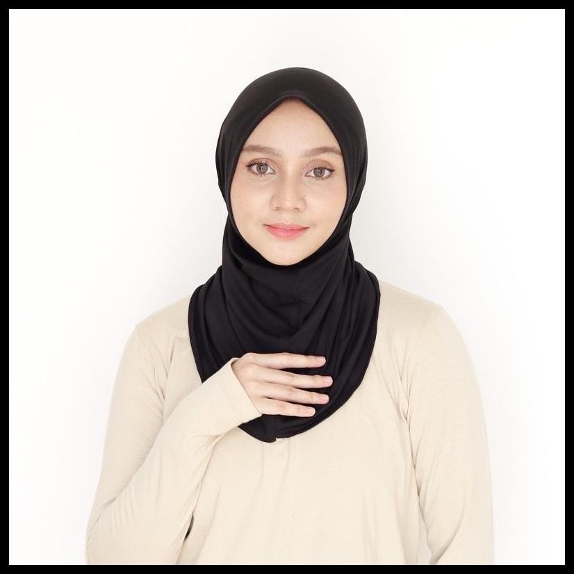 LESTARY HIJAB SPORT NON PET BAHAN JERSEY PREMIUM / JILBAB BERGO SPORT JERSI TANPA PET OLAHRAGA SIMPL