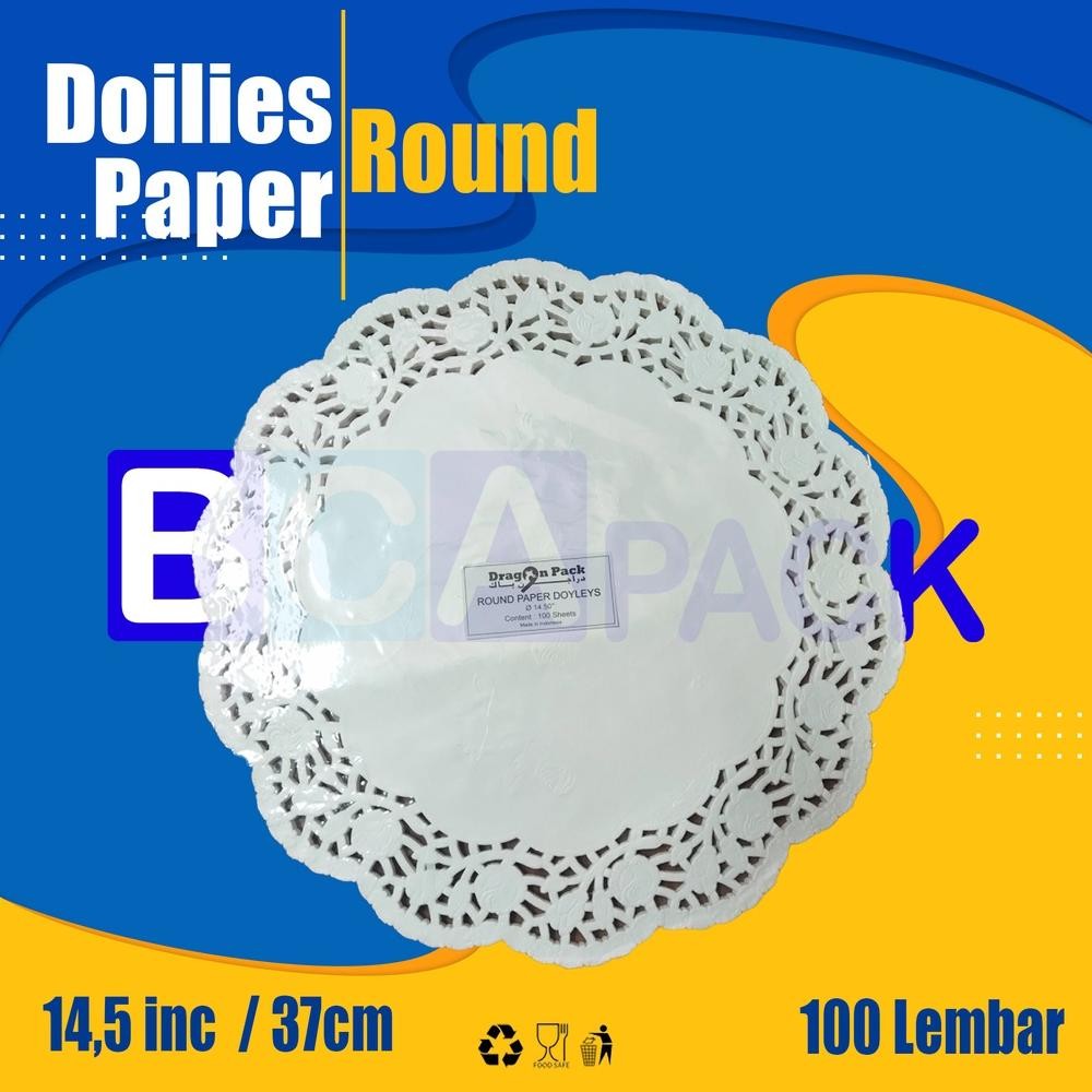 

Doilies Paper Round 14,5 inch - Kertas Alas Renda Kue isi 100 Lembar AST