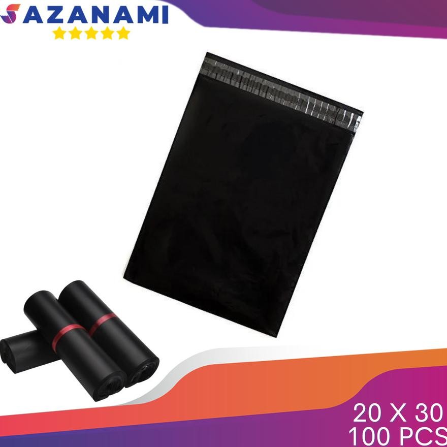 

POLYMAILER HITAM 20 X 30 AMPLOP PLASTIK KANTONG PLASTIK PACKING 100Pcs AST